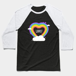 Heart Rainbow Baseball T-Shirt